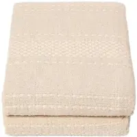 Homescapes Kashi sprei XXL 255 x 360 cm - katoenen deken crème met franjes