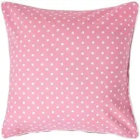 Homescapes kussenhoes in roze met stippen, 100% katoen, 60 x 60 cm