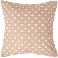 Homescapes katoenen kussenhoes met sterren, beige, 60 x 60 cm