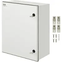 Vevor schakelkast NEMA stalen behuizing 60x50x23cm NEMA 3X glasvezel schakelkast IP66 waterdichte en stofdichte elektrische aansluitdoos voor buiten/binnen met montageplaat