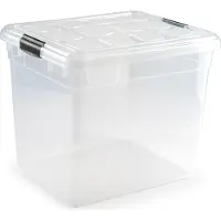 PlasticForte Opbergbox - met deksel - 35 liter - 42 x 36 x 35 cm - Opbergbox