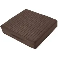 Homescapes Orthopedisch zitkussen 50 x 50 x 10 cm – velours fauteuilkussen bruin