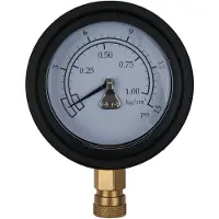 Ks Tools Manometer, diameter 75,0 mm, 0 - 1 bar, met 1/4" snelkoppeling (artikelnummer: 150.2327)