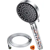 TIM. TIM Douchekop - Doucheslang - Doucheset - Douchekop met Slang - Chrome - 28cm x 12cm x 6cm