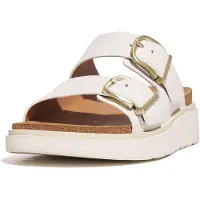 Original Brands Gen-ff buckle two-bar leather slides