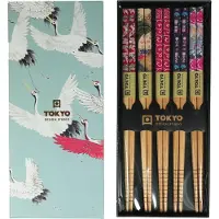 Tokyo Design Studio TOKYO STUDIO - EETSTOKJES GIFTSET KRAANVOGEL