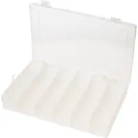 Gerimport opbergkoffertje/opbergdoos/sorteerbox - 36-vaks - kunststof - transparant - 27 x 17 x 4 cm - Opbergbox