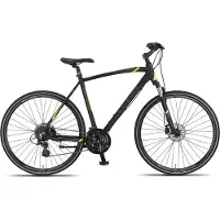 Altec stadsfiets voor heren, Legarda, 28 inch, framemaat 56 cm, voor heren, 24 versnellingen, hydraulische schijfremmen, zwart