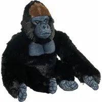 Wild republic gorilla - pluche - apenknuffel - 33 cm - bosdieren knuffel - aap/apen - knuffeldieren