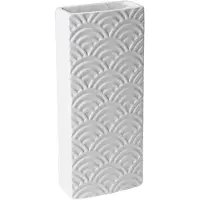 Gerimport Luchtbevochtiger radiator - wit - aardewerk - 17,5 cm