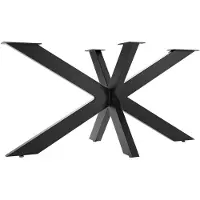 Sotech Tafelonderstel SPIDER / Zware stalen tafelpoten in zwart / Eenvoudige montage / Tafellopers voor doe-het-zelf eettafelprojecten 710 x 1500 x 780 mm