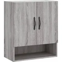 vidaXL Wandkast 60x31x70 cm bewerkt hout grijs sonoma eikenkleurig