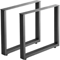 Sotech 2 stuks tafelframes SOLID zwart mat staalprofiel 80 x 40 mm Hoogte: 720 mm Breedte: 800 mm Tafellopers Tafellonderstellen Tafellopers Skid frames