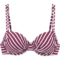 Venice beach Bikinitop merlot / wit