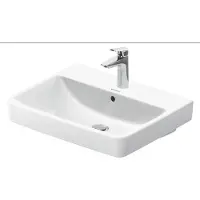 Duravit No.1 wastafel, 1 kraangat, met overloop, 600x460mm, geglazuurde onderzijde, 2375600000