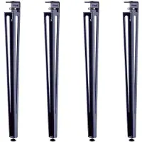 Sotech Set van 4 F-vormige tafelpoten, hoogte 745 mm, blauw conisch verstelbaar 70-40 mm met klemschroeven (zonder boren) voor keukentafel, eettafel, kantoortafel