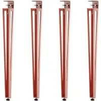 Sotech partij van 4 F-vormige tafelpoten hoogte 745 mm conische rozet verstelbaar van 70 tot 40 mm met verdeeld zaagsel (sans perçage) voor keukentafel, trog, bureau