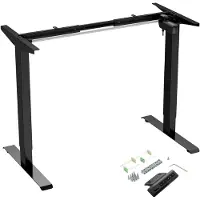Sotech CAVO Tafelonderstel TG1-80 zwart elektrisch in hoogte verstelbaar 702 - 1202 mm breedteverstelling 811 - 1302 mm draagvermogen 80 kg