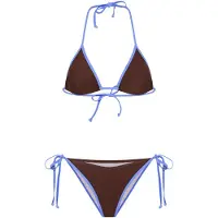 LASCANA Bikini blauw denim / donkerbruin