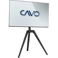 Sotech TV Ezel voor 45 tot 65 inch schermen tot 40 kg, Walnoot zwart gelakt, Max VESA 400 x 400 mm Draaibare universele houder voor platte & gebogen TV & Monitor