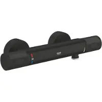 GROHE Precision Feel thermostatische douchemengkraan met CoolTouch - Wandgemonteerd - Waterbesparend - Mat Zwart