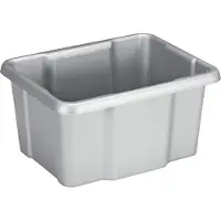 Sunware opslagbox kunststof 24 liter lichtgrijs 42 x 33 x 22 cm - Opbergbox