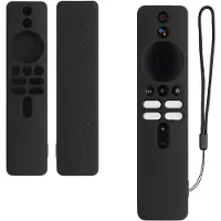 Kwmobile hoes geschikt voor Xiaomi TV Box S (2nd Gen) - Siliconen anti-slip hoes voor afstandsbediening in zwart