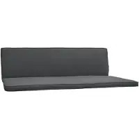 Beautissu Loft HS Set á 2x zitkussens - tuinbank kussen voor schommelbank 180 x 50 x 6cm – schommelstoel kussens grijs