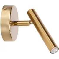 Sigma Wandlamp Sopel, dimbaar, messing / goud, Woon-/ Eetkamer, metaal, Modern, wandlamp