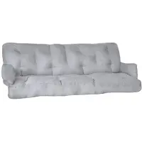 Beautissu Flair HS, zitkussen voor schommelstoel, Hollywood-stijl, 180x50x8 cm, lichtgrijs, geschikt voor 3 personen