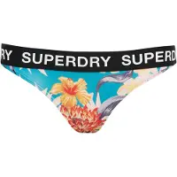 Superdry Dames Bikinibroekje met veelkleurig Classics-logo (XL), Strandkleding, Gerecycled polyester, Duurzaam W3010401A
