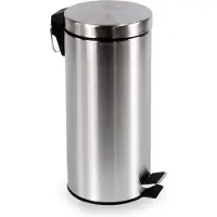 BRASQ Pedaalemmer 30 Liter - RVS - PB130 - Prullenbak met uitneembare Pedaalemmer - Prullenbak - Vuilnisbak - Vuilbak - Afvalbak