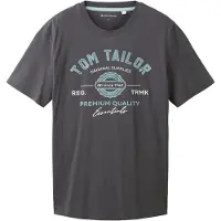 Tom Tailor Shirt hemelsblauw / donkergrijs / natuurwit