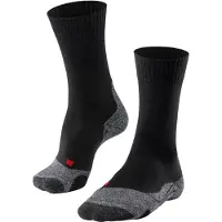 Falke TK2 anti-blaar dik wol functioneel materiaal wandelsokken dames zwart - maat 37-38