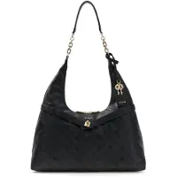 GUESS Handtas 'Ella Logo Hobo' zwart