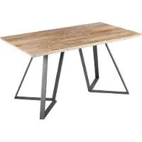 Beliani UPTON - Eettafel - Lichte houtkleur - MDF