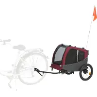 Trixie hondenfietskat grijs/rood