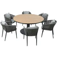 Axi Jay/Faye 150 cm Dining Tuinset 7-delig - Antraciet