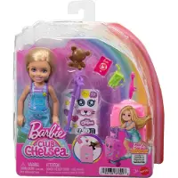 Barbie Club Chelsea Grenzeloos Avontuur Pop - Met Scooterkoffer en Accessoires