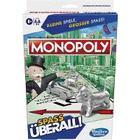 Hasbro Monopoly Grab and Go bordspel - Reiseditie, 2-4 spelers, leeftijd 8+