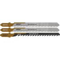 Wolfcraft - Vlonder Decoupeerzaagbladen - 3 stuks - Voor fijne rechte en bochtensneden zagen in vlonders, hardhout & WPC - 2357000