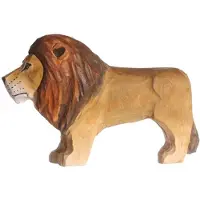 Wudimals - Houten Leeuw Figurine - K-PLAY