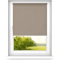 Time4blinds mini rollo basic - Rolgordijn - Niet-invasief - Raamrolgordijn binnen zonder boren - Niet-invasieve handgrepen - Dimmen rollo - 1400x1000mm Bruin - Bediening aan de Rechterkant