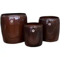 Buitengewoon Boet Pot met rand Bruin S 20x21cm 1stuk