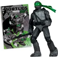 Mcfarlane Toys Teenage Mutant Ninja Turtles Page Punchers Action Figure Donatello (Black White & Green ) (Red Platinum Edition) 13 cm Action Figuur