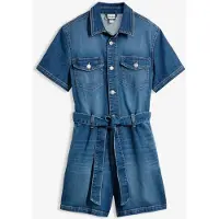 Bonprix Jeans jumpsuit met korte mouwen maat 42