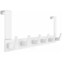 BOTC Deurkapstok RVS - Wandkapstok - Deurhaak - Badkamer Haken Hangend RVS - Handdoek Haak - Radiatorhaakje - Wit