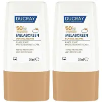 Ducray Melascreen Control 365 days Spf50+ Getinte Beschermende Fluide Tegen Pigmentvlekken 2x30 ml Lotion