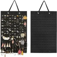 Famanu – Sieraden organizer om op te hangen, opvouwbare oorbelhouder met grote capaciteit tot 300 paar, zwart