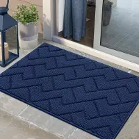 Famanu - Deurmatten Binnen Duiten Schoonloopmat Vuilschraper,Antislip, Machinewasbaar,Waterabsorberend, entree deurmat voor voordeur, gang, entree, keuken, slaapkamer (Blue, 60x90cm)